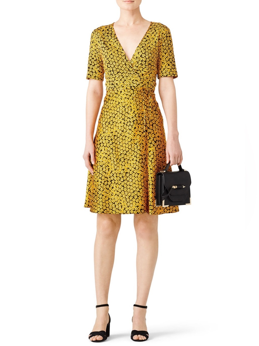 Diane Von Furstenberg Marigold Flare Wrap Dress